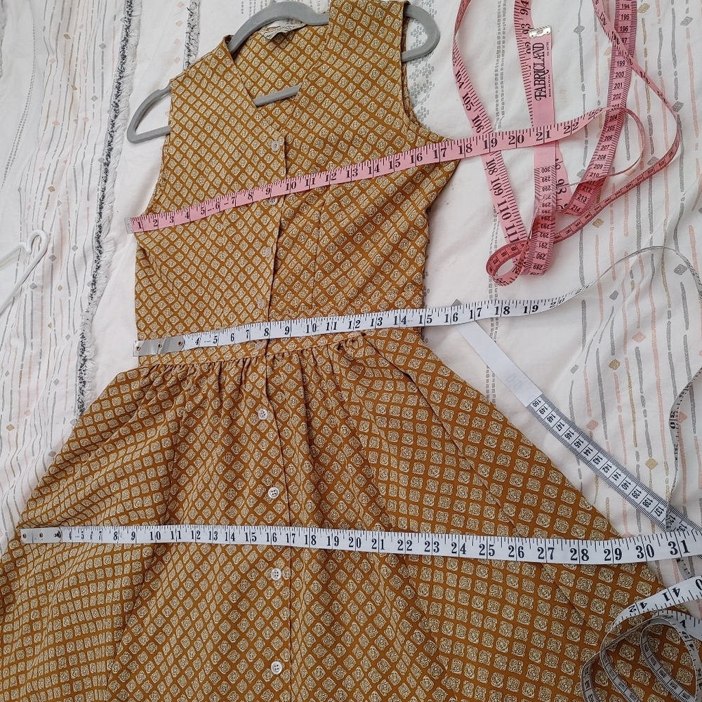 Vintage 60's button down dress size M - Picture 11 of 12